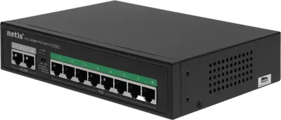 Коммутатор NETIS P110GC, 10×1GbE, 8×PoE+ 100 Вт, настольный