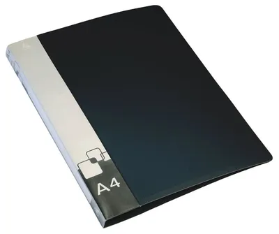 Папка Бюрократ 0812/2RBLCK, A4, 2 кольца, 40мм, черный