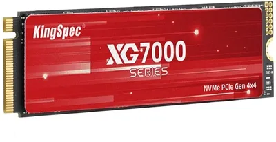 Накопитель SSD KingSpec XG7000, 2Tb, PCIe 4.0 x4, M.2 2280, NVMe, R/W 7400/6600, с радиатором