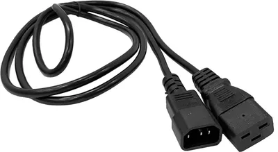 LAN-PP19/14-1.8-BK Шнур для блока питания Lanmaster IEC 60320 C19 вилка IEC 320 C14 1.8 м 10А цвет: чёрный