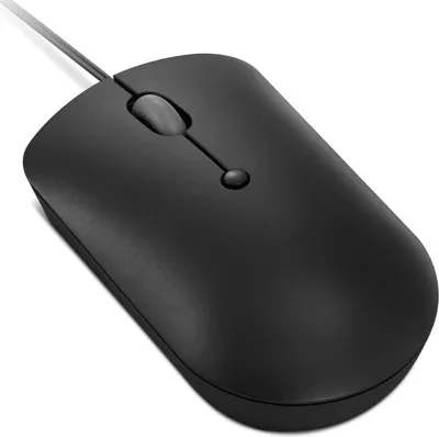 Мышь Lenovo GY51D20875, проводная, USB-C, оптическая, 800-2400 DPI, 4 кнопки