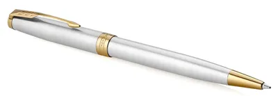 Ручка шариковая PARKER Sonnet Core K527 (1931507), Stainless Steel GT, M, черные чернила