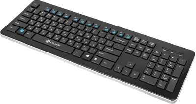 Клавиатура беспроводная Oklick 870S мультимедийная черная USB Bluetooth