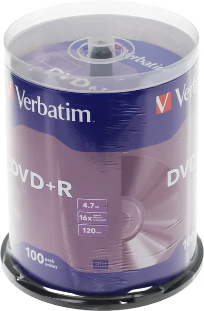 DVD+R Disc Verbatim   4.7Gb  16x  (уп. 100 шт) на шпинделе (43551)
