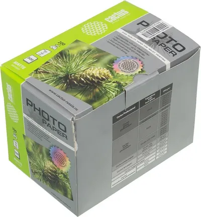 Фотобумага Cactus CS-MA6200500, 10×15см, 200г/м², 500л., матовая