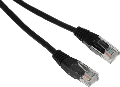 Патч-корд Lanmaster TWT-45-45-0.5-BK, UTP, кат.5e, 0.5 м, черный