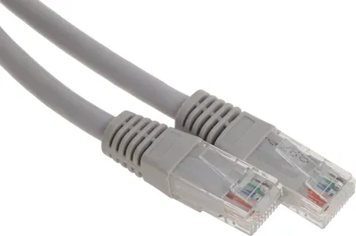 Патч-корд LANMASTER - TWT, UTP, кат. 6, RJ-45 - RJ-45, ПВХ, серый, 1.5 м, с заливными колпачками, TWT-45-45-1.5/6-GY