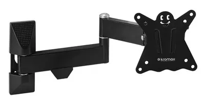 Кронштейн Kromax CASPER-104 черный для TV 10"-32", настенный наклонно-поворотный, max VESA 100x100, от стены 57-410мм