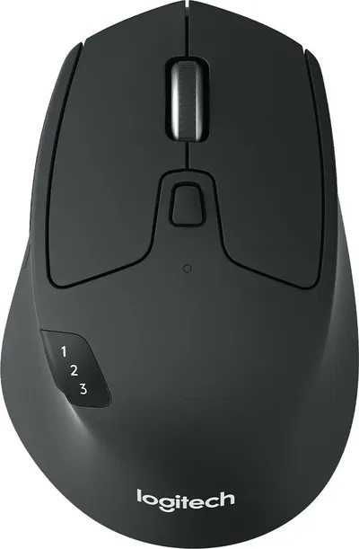Мышь беспроводная Logitech M720 Triathlon черная, оптическая, 1000dpi, Bluetooth + 2.4GHz, USB-ресивер (Logitech Unifying®), 8 кнопок, под правую руку (910-004794)