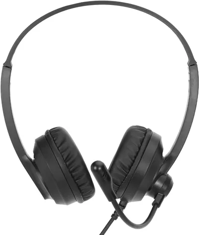 Наушники с микрофоном Оклик HS-M500 черный/черный 1.8м накладные оголовье (1900379)