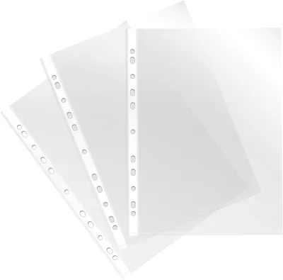 Папка-вкладыш Бюрократ 013BKLUX, A4+, 50мкм, 100 шт