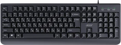 Acer OKW400 black USB Multimedia (ZL.KBDEE.01C) каб.:1.8м Клавиатура проводная