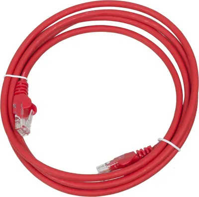 Патч-корд LANMASTER LAN-PC45/U5E-2.0-RD, RJ-45, cat.5e, 2 м, красный