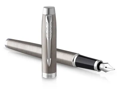 Набор ручек Parker IM Core FK221 (2183058) Stainless Steel CT M сталь нержавеющая, подарочная коробка, ручка перьевая, ручка шариковая