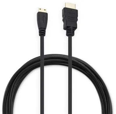 Видео кабель BURO - BHP-MINHDMI, miniHDMI (M) -> HDMI (M), HDMI 1.4, 5 м, цвет чёрный, BHP-MINHDMI-5