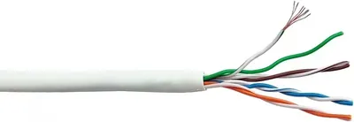Кабель витая пара Lanmaster LAN-5EFTP-PT-LSZH-WH, FTP, Cat.5e, LSZH, белый