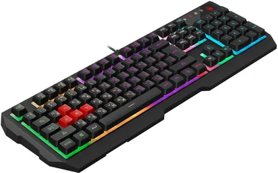 Клавиатура A4Tech Bloody B140N черный USB Multimedia for gamer LED (подставка для запястий) (B140N)