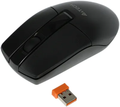 Мышь беспроводная A4Tech G3-330N черный, 1200 dpi, USB Type-A, радиоканал, кнопки - 3