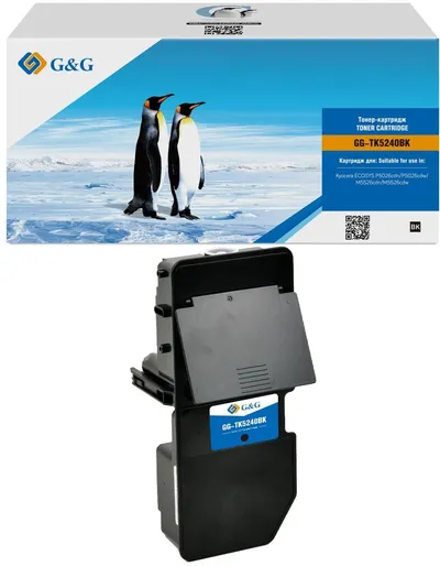 Картридж лазерный G&G GG-TK5240BK, для Kyocera ECOSYS P5026cdn/P5026cdw;ECOSYS M5526cdn/M5526cdw, черный, 4000 стр.