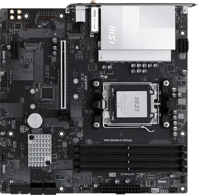 Материнская плата MSI PRO B840M-P WIFI6E, AM5, AMD B840, 4×DDR5, mATX