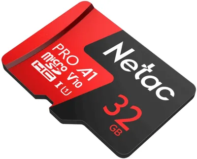Карта памяти Netac - P500 Extreme Pro, microSDHC, write speed 100Mb/s, read speed 90Mb/s, UHS-I Class 1, Class 10, 32GB, NT02P500PRO-032G-S