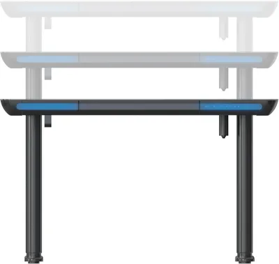 Стол компьютерный Cactus CS-EGD-BK-LED, стекло, электропривод, 120x72x60см