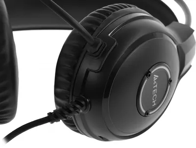 Наушники с микрофоном A4Tech Fstyler FH300U черный 2м мониторные USB оголовье (FH300U BLACK)