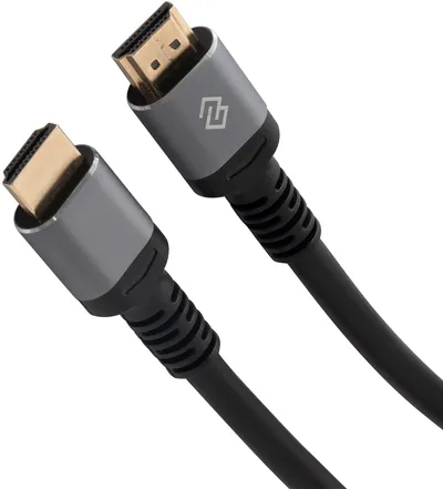 Кабель аудио-видео Digma D-HDMI-V2.0-3M, HDMI (m) - HDMI (m), ver 2.0, 3м, GOLD, черный