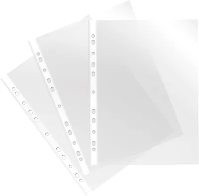 Папка-вкладыш Бюрократ -013BKAN2, A4+, глянцевые, 30мкм, 100шт