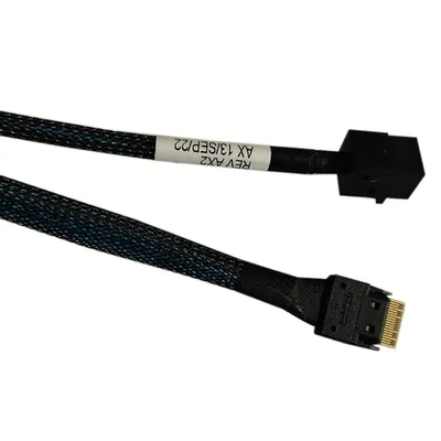 Кабель Amphenol RSL38-2804, Slimline SAS SFF8654→HD MiniSAS SFF8643, 0.8 м