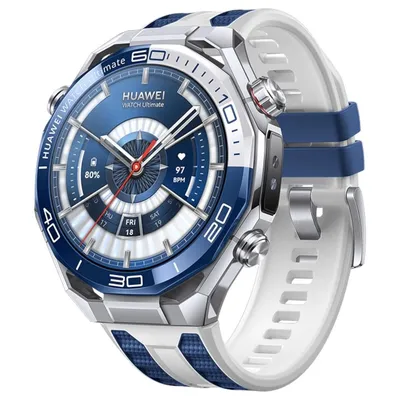 Умные часы Huawei Watch Ultimate 2 MCH-AL00, 1.5" AMOLED, Wi-Fi, Bluetooth, NFC, 20 ATM, титан / синий / белый