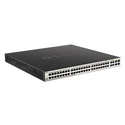 Коммутатор Настраиваемый (Smart) D-Link - DGS-1210-52, Layer 2, 48-1GbE, 4-combo-1GbE, ROM-32MB, RAM-128MB, SNMP, telnet, Web, в стойку, серебристый, DGS-1210-52/F3A