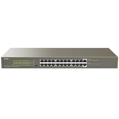 Коммутатор Tenda TEG1124P-24-250W, 24×1GbE PoE, 225Вт, 1U