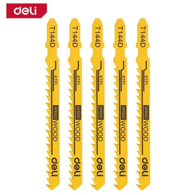 Набор пилок Deli DH-QJT006-E2, 5шт, T144D, 74мм, по дереву