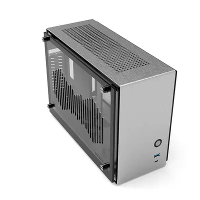 корпус ZALMAN M2 MINI, MITX, ALUMINIUM, SILVER, WINDOWx2, RISER CARD, 2x3.5", 3x2.5", 1xUSB3.0, 1xUSB3.1 TYPE-C, TOP 1x80mm