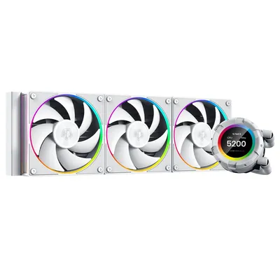 СЖО ID-Cooling SL360 WHITE, 360мм, ARGB, LCD, 350W