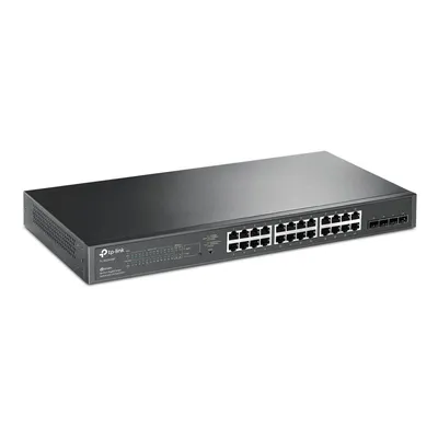Коммутатор TP-LINK TL-SG2428P JetStream™ 28-портовый гигабитный Smart коммутатор с 24 портами PoE+, 24 гигабитных порта PoE+, 4 гигабитных SFP-слота, 802.3at/af, бюджет PoE — 250 Вт, стальной корпус 1U для монтажа в 19-дюймовую стойку