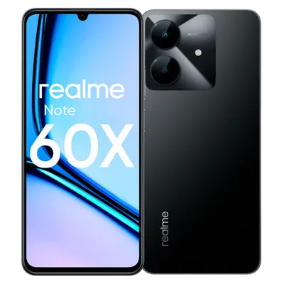 Смартфон Realme RMX3938 3+64 Black, Note 60x, 3/64Gb, черный