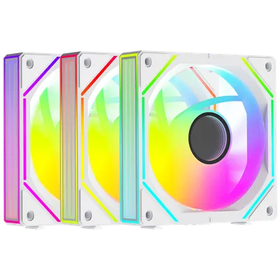 Вентилятор для корпуса Fan Ocypus Gamma F12 UNI WH ARGB REVERSE BLADE 3 IN 1 PWM белый