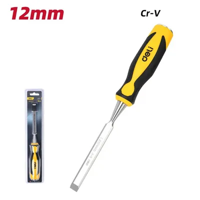 Стамеска плоская Deli DL6212-E1, 12мм, 140мм, CrV