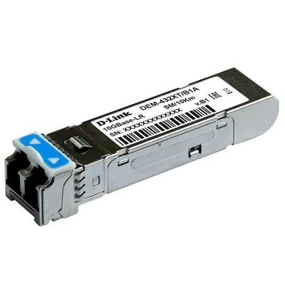 D-Link 432XT/B1A  PROJ Трансивер SFP+ с 1 портом 10GBase-LR для одномодового оптического кабеля (до 10 км, разъем Duplex LC)OEM