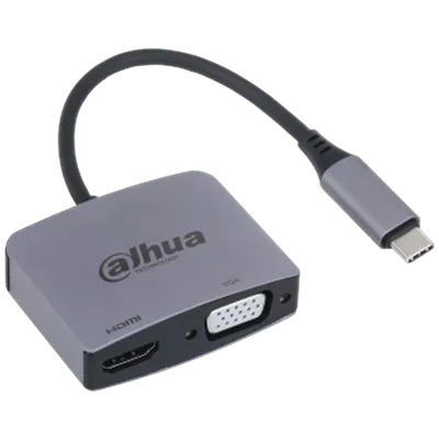 Концентратор Dahua 2-in-1 Adapter USB 3.1 Type-C to HDMI + VGA Docking Station (DH-TC32)