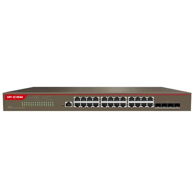 Коммутатор IP-COM G5328X Коммутатор управляемый 3 уровня, 24 порта 24x1 Гбит/с, SFP+ 4x10 Гбит/с, установка в стойку, металлический корпус