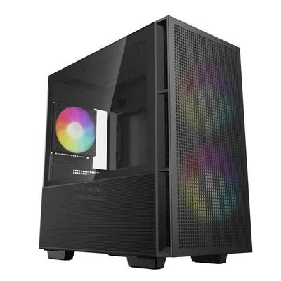 Корпус DeepCool R-CH360-BKAPE3-G-1, mATX, стекло, 2×140мм + 1×120мм ARGB