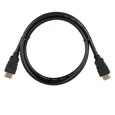 Кабель ACD-DHHM2-10B |ACD-DHHM2-10B| HDMI 2.0, Golden Plated,19m/19m, Черный, 1м (742224)