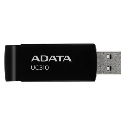USB накопитель ADATA - UC310, USB Type A (USB 3.2 Gen 1), 256 ГБ, read speed-1000MB/s, цвет чёрный, UC310-256G-RBK