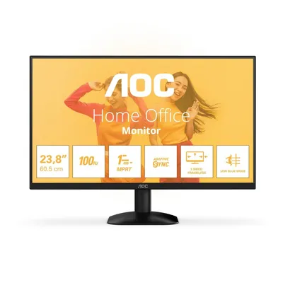 Монитор 23.8" AOC 24B35HM2  VA, 1920x1080, 100Hz, 4ms, 250сd/m, 4000:1 | VGA , HDMI(1.4) | ExPSU, Vesa 100, Black