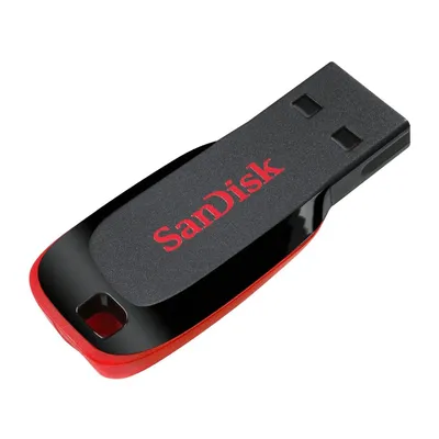 USB накопитель SanDisk - Cruzer Blade, USB Type A (USB 2.0), 16 ГБ, цвет чёрный, SDCZ50-016G-B35