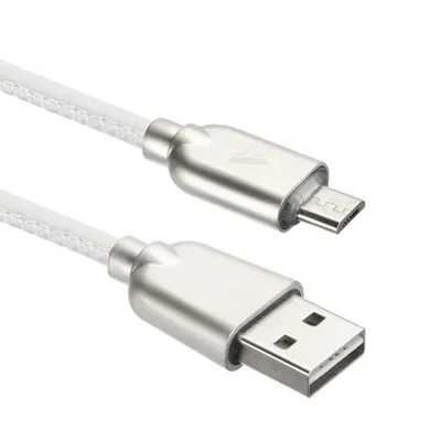 Кабели USB ACD USB кабель ACD-Allure MicroUSB ; USB-A Кожа, 1м, белый (ACD-U926-M1W)
