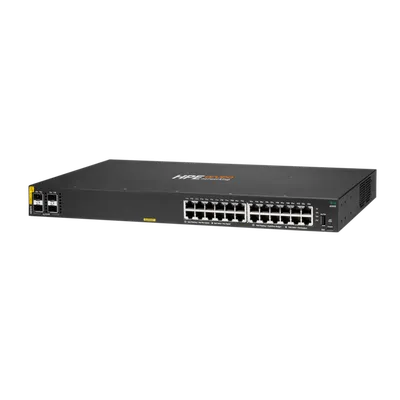 Коммутатор HPE Aruba Networking CX 6000 24G Class4 PoE 4SFP 370W, 24×1 Гбит/с PoE+ + 4×1 Гбит/с SFP, управляемый